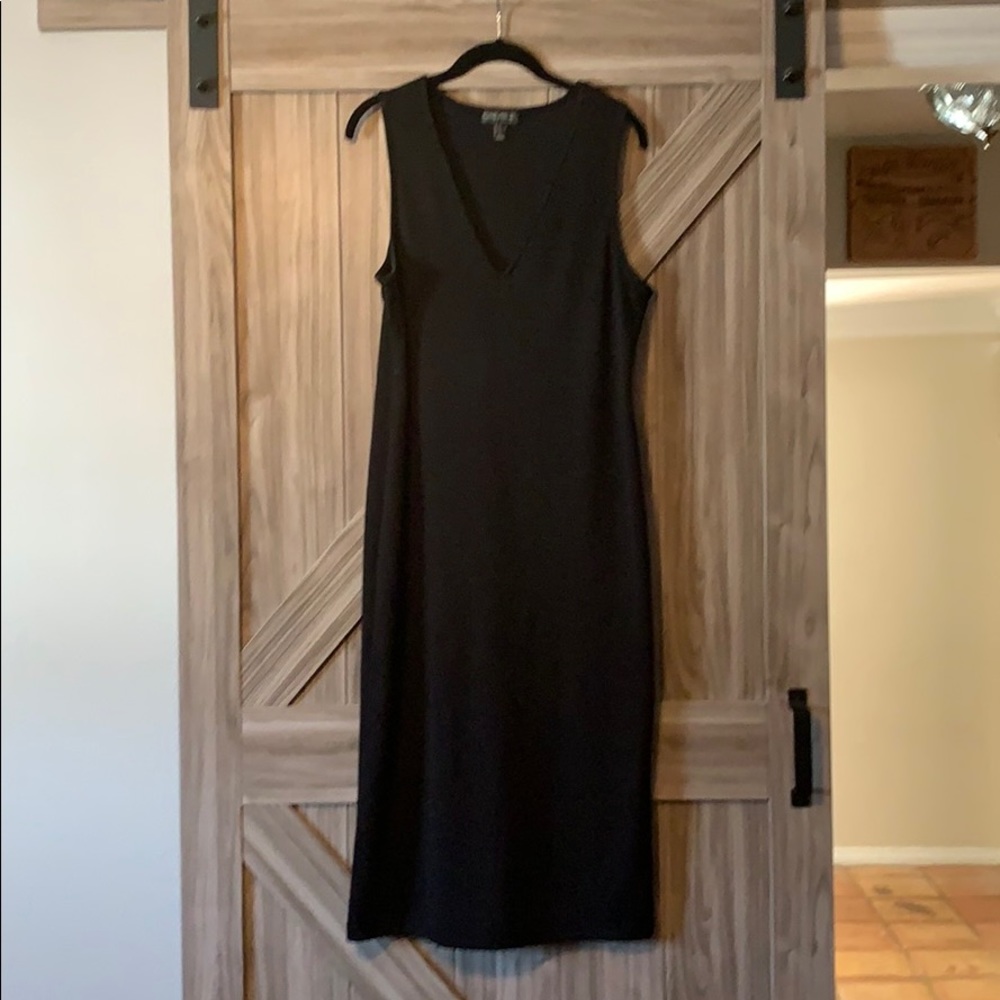 Black Midi body con dress